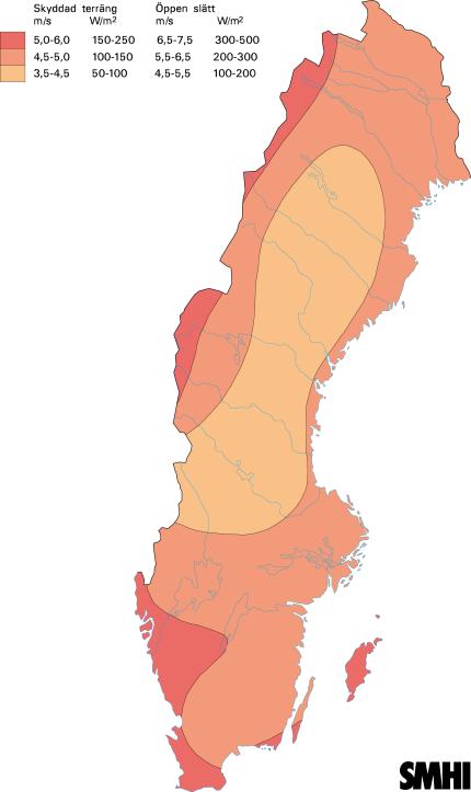 Detta gäller även backar om inte backen är jämn och har en lutning på mindre än 40 grader, då accelererar vinden istället och energiinnehållet i vinden ökar.