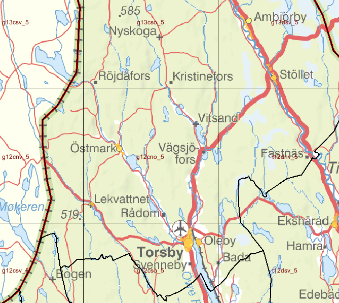 Bilaga: Karta E16 Delsträcka 4 Riksgräns Sverige/Norge E16 Delsträcka