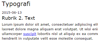 Figur 5: Dialog - ändring av permalänk VISNING AV DATUM PÅ ARTIKEL Det går att konfigurera systemet så att ett datum kan