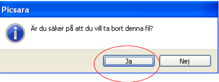 Ja i dialogrutan (se bild nedan) Skriv OBS!