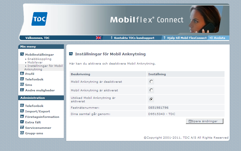 Sida 7 I webbgränssnittet MobilFlex 