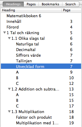 Navigering via sidofönster Sidebar är ett sidofönster som ligger till höger på skärmen. Du väljer själv om du vill att det ska visas eller döljas genom att klicka på ikonen.