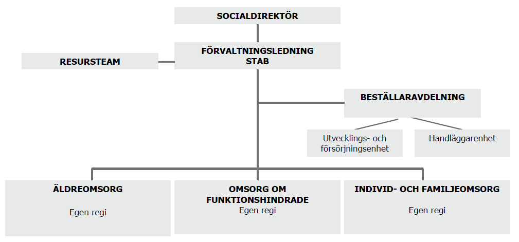 myndighetsansvaret till förvaltningen och har ansvaret att driva verksamhet i egen regi.