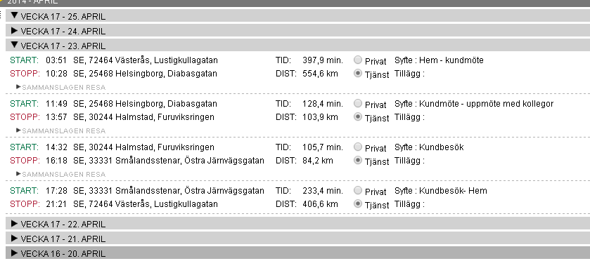 Sida 5(5) För fordon som används uteslutande i en verksamhet, ex hemtjänst, hemsjukvård, tekniska m.fl. görs normalt inga bokningar.