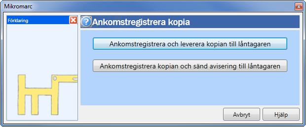 Kopiebeställning Om du beställer en kopia av t.ex. en artikel i Libris, kommer information om detta automatiskt över till Mikromarc.