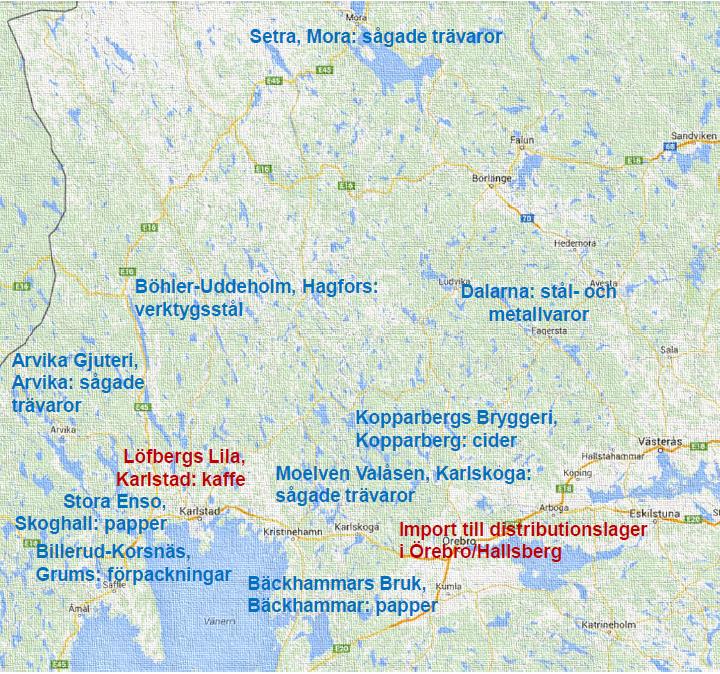 Målgruppen för containersjöfart bedöms vara export- och importföretag i regionen som saknar containerhantering och som idag främst använder sig av lastbilstransporter till Göteborgs hamn för vidare