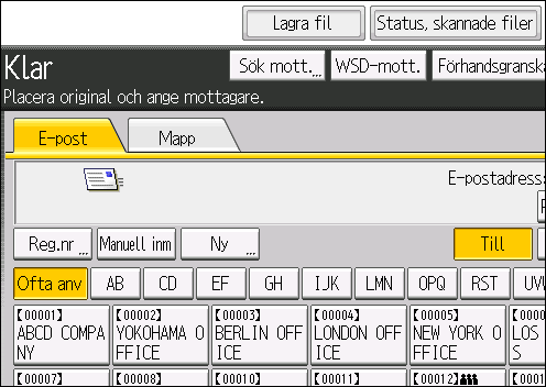 Grundläggande instruktioner för att lagra skannade filer Grundläggande instruktioner för att lagra skannade filer Du kan ange ett lösenord för varje lagrad fil.