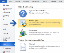 Komma igång med Word 2010 Om du har använt Microsoft Word 2003 länge har du säkert frågor om var du hittar kommandon och verktygsfältsknappar i Word 2010.