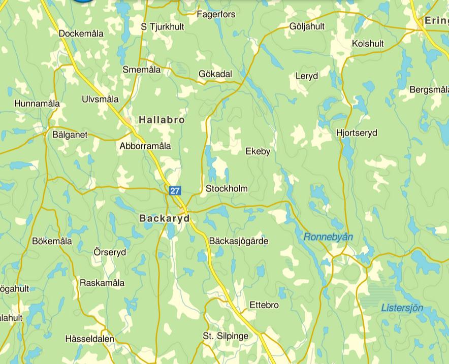 BEHOVET AV FUNGERANDE BUTIK, BENSIN MM Butiken i Backaryd förser hela Ronneby Kommuns norra delar med livsmedel och drivmedel då det är enda butik och drivmedelsanläggning som är