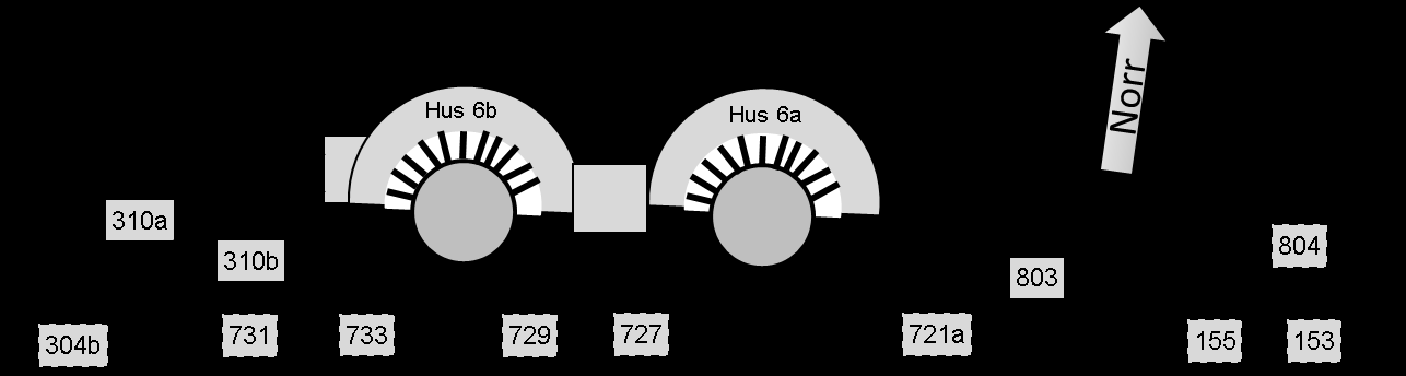 2.2. Cirkellokstall 2.2.1. Beskrivning av infrastrukturen Spår i anslutning till cirkellokstall 6A och 6B samt till dessa hörande anslutningsspår och 2 vändskivor, väster om s Rangerbangård.