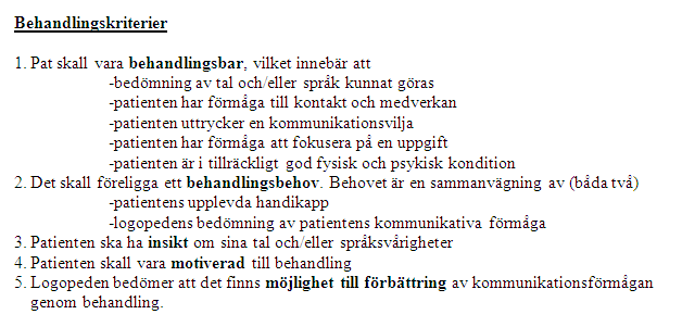 Bilaga 1: Vårdprogram och