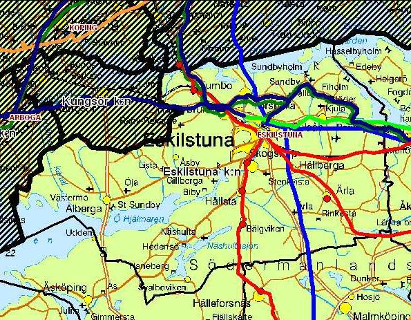 Eskilstuna kommun 2015-11-17 13 (32) Kartläggning tillgänglighet bredbandsinfrastruktur 3.5 Översikt fast bredbandsinfrastruktur Figur 7.