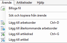 Hjälp Menyn Hjälp visas alltid. Synkroniseringslogg visar en logg på alla synkroniseringar som programmet har gjort sedan du loggade på sist.