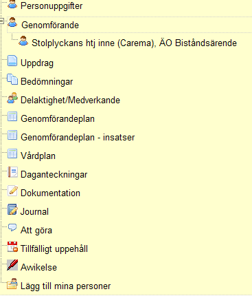 Sida 18 av 23 Avvikelse på person Öppna personen i trädet och klicka på avvikelse Alla fält som har en * är obligatoriska och måste fyllas i innan man kan spara avvikelsen Typ: