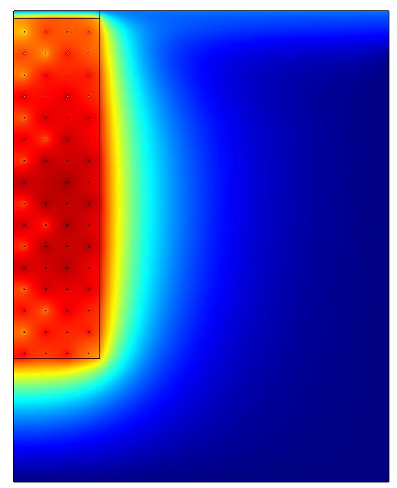 Continuity Temperature Continuity Heat flux Temperature Continuity Temperature Figur 17: Randvillkor i COMSOL,