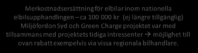 Statligt stöd: Supermiljöbilspremie Gäller för personbilar som är supermiljöbilar under 50 g CO2 per km Gäller för företag, organsiationer, privatpersoner Privatpersoner 40 000 kr För juridiska