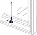 Produktinformation C A G B A: IR-mottagare B: Strömlampa C: Antennuttag D: USB-uttag D E F E: USB-strömuttag F: Fjärrkontroll G: Antenn Installation Placera antennen på önskad plats, helst nära ett