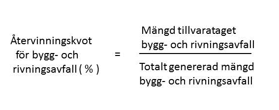 utgår från EU:s förteckning över avfallskoder. I bilaga 2 finns det en uttömmande lista på vilka fraktioner som ingår i återvinningsmålet.