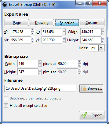 Här kan du jobba med färger, fyllningar, toningar, linjetyper, ludd (blur), opacitet mm Välj File Save as/inkscape SVG.