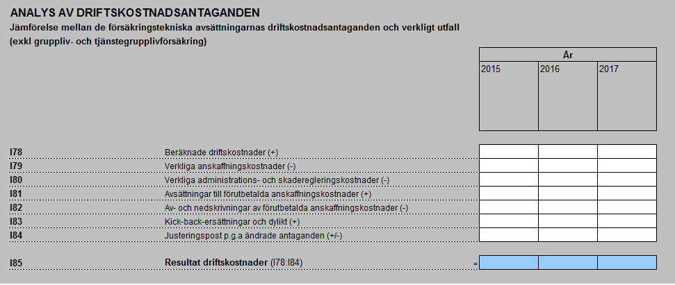 c. 4p Du har följande ytterligare information: Fyll ut aktuarieredogörelsens de