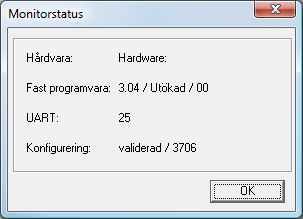 Första steg 3.2.3 Status-/informationsraden Status-/informationsraden innehåller värdefull information om programmets hantering och visar på problem och fel under det att programmet används.