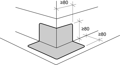 Figur AMA JSE.1/2. Remsor och kappor Remsor och kappor ska ha en minsta tjocklek av 3 mm och uppfylla kraven enligt tabell AMA JSE.1/1 med mekanisk tålighet 2 av minst 10 kg.