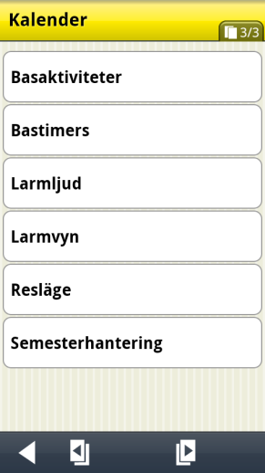 13. Inställningar För att göra inställningar för Kalender ska man gå till Inställningar.