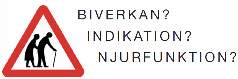 7 Att tänka på när du träffar en äldre skör patient Biverkningar Två huvudorsaker till läkemedelsproblem hos äldre är ökad känslighet för läkemedel på grund av fysiologiska åldersförändringar och en