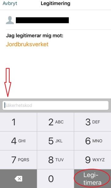 Legitimera dig i Bank-id appen genom att knappa