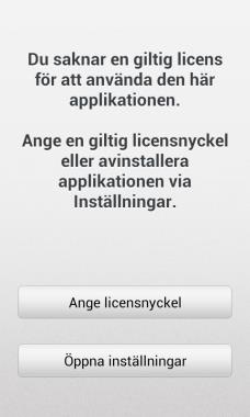 OBS, viktigt att man trycker på Hem, inte på Klar/Öppna. Följande vy visas. 36. Tryck på Handi Startmeny. Tryck en gång till på funktionsknappen Hem och tryck på knappen Alltid.