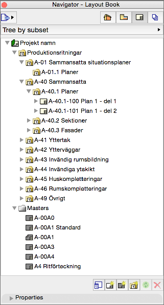 Inställning revidering Mycket information som skall levereras kommer från "Project Info" Det är en delinformation som inte finns i startfilen och måste läggas till i projekt filen.