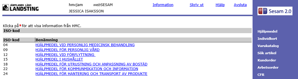 2. INDIVIDKORT I funktionen individkort söker du information via hjälpmedlets individnummer, vilket finns på en klisterlapp på hjälpmedlet.