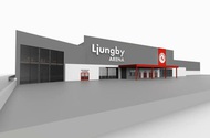 Nybyggnad av ishall i Ljungby. Själva byggnationen startade april 2015 till en uppskattad kostnad av 89 mkr. var Ljungby kommun.