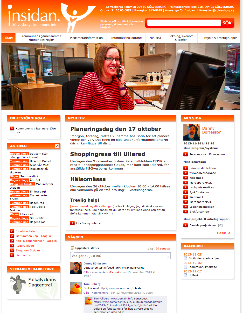 Produktblad Socialt Intranät / HL Socialt intranät Produkt-/Tjänstebeskrivning 2015-02-05 V5 imcode Partner AB Skeppsbron