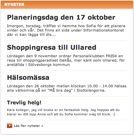 Startsida Startsidan ger nyheter, gemenskap och social tillhörighet.