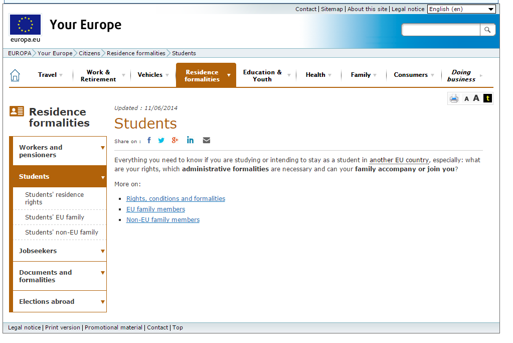 VISA / RESIDENCE PERMIT Student s own responsibility to check and arrange: up to you! European citizen within EU: You may need to apply for a residence permit in your host country.