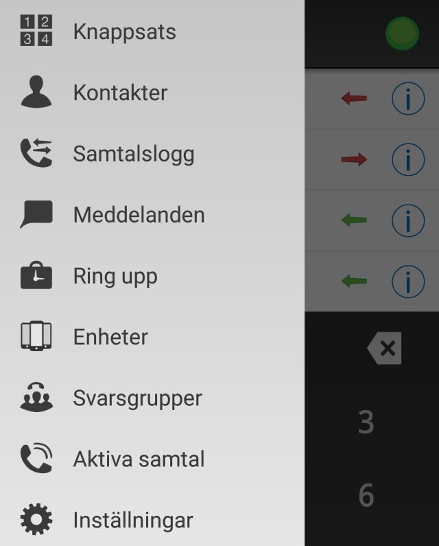 MBX Mobilapplikation IOS Android - Handledning Inloggning För att logga in Ange din anknytning och lösenord. Tryck sedan på knappen Logga in.