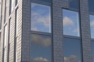 Nybyggnad av kontors- o parkeringshus m m i Växjö etapp 1 WTC World Trade Center, etapp 1 World Trade Center i Växjö med Nordskiffer 240 takskiffer på fasad.
