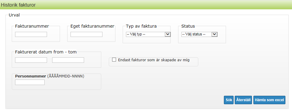 Sida 25 (37) Historik Historikdelen i Munter ger möjlighet att se historisk information rörande fakturaregistreringar.