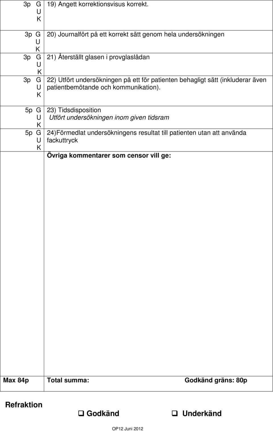 ett för patienten behagligt sätt (inkluderar även patientbemötande och kommunikation).