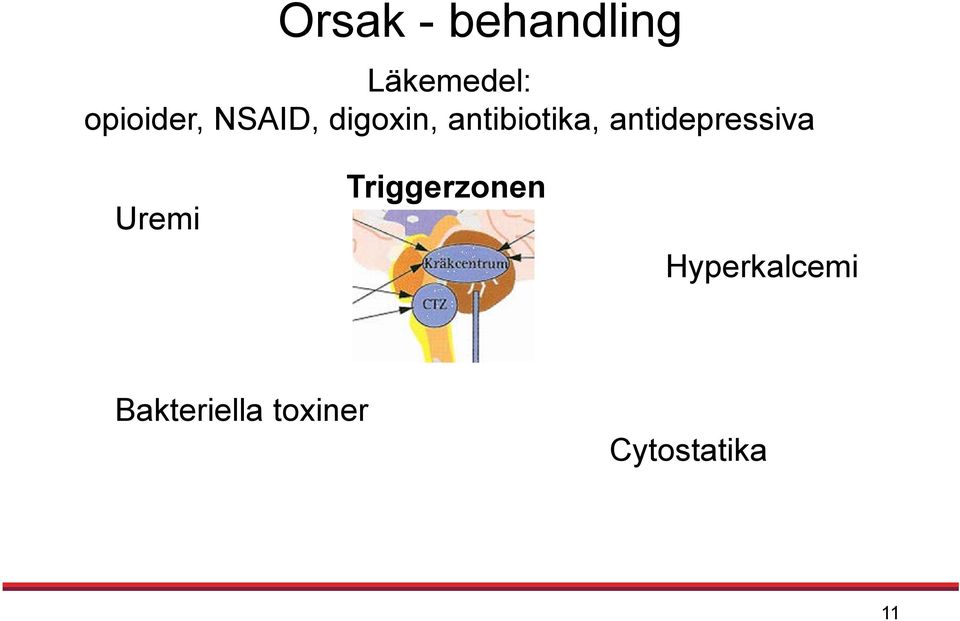 antibiotika, antidepressiva Uremi