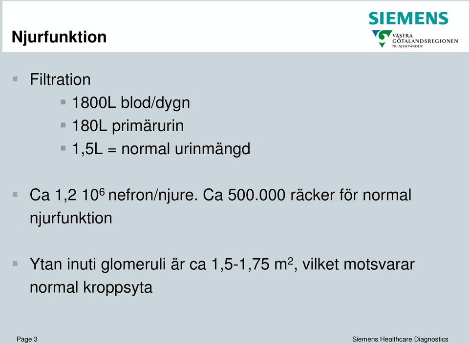 000 räcker för normal njurfunktion Ytan inuti glomeruli