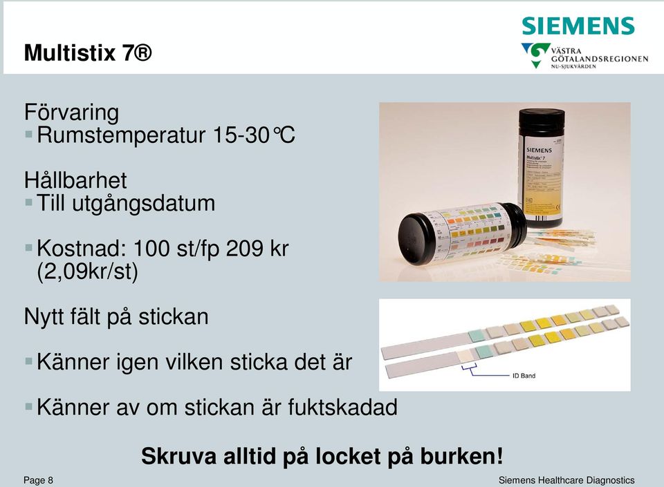 på stickan Känner igen vilken sticka det är Känner av om