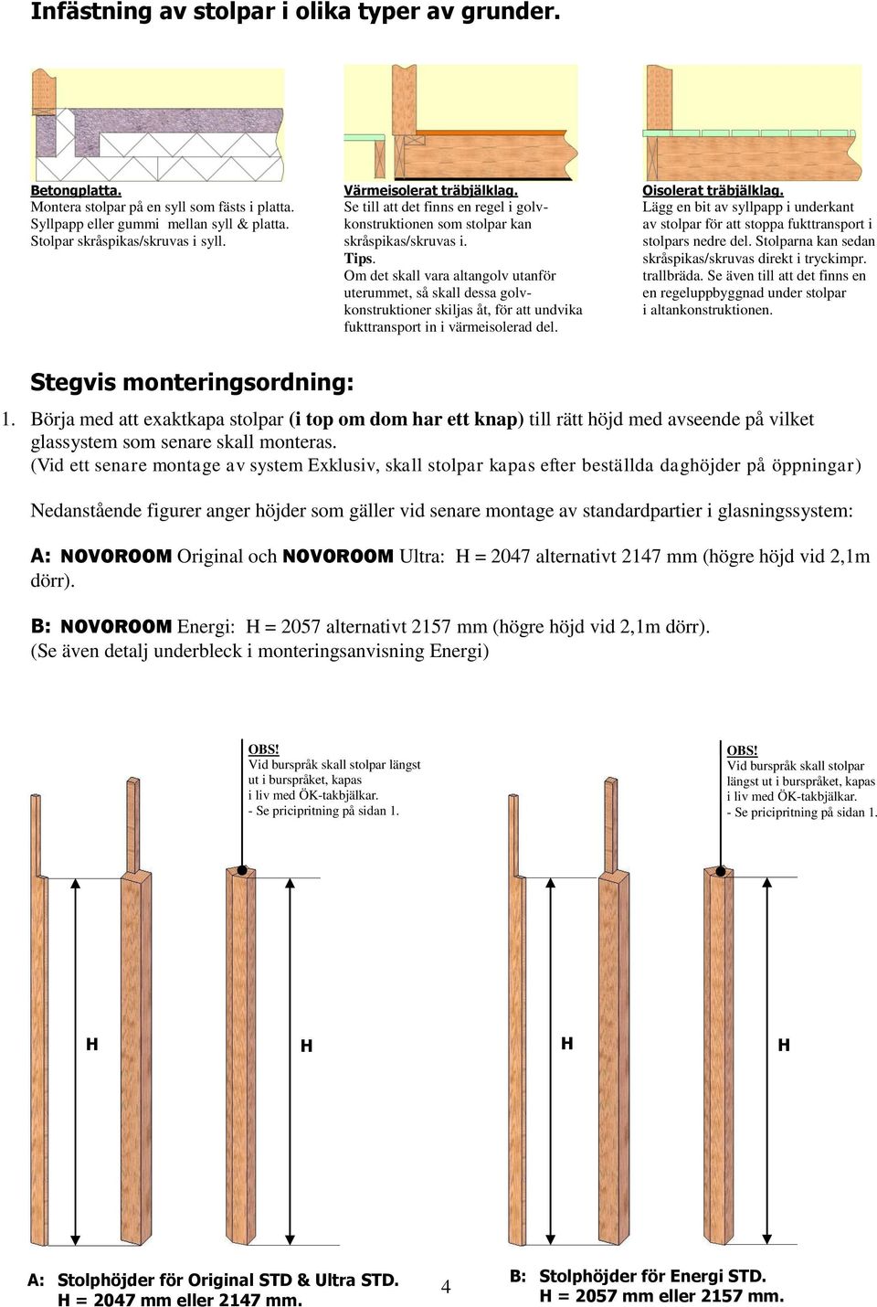 konstruktionen som stolpar kan av stolpar för att stoppa fukttransport i Stolpar skråspikas/skruvas i syll. skråspikas/skruvas i. stolpars nedre del. Stolparna kan sedan Tips.