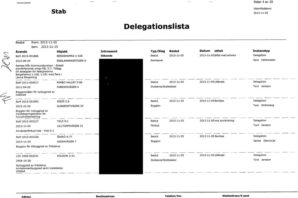 Tillägg till detaljplan för fastigheterna Bergshamra 1:106, 1:281 med flera i Länna församling BoM 2011-000917 RIMBO-VALLBY 5:86 Beslut 2013-11-05 2013-11-05 Utfärdat 2011-04-29 FABRIKSVÄGEN 4
