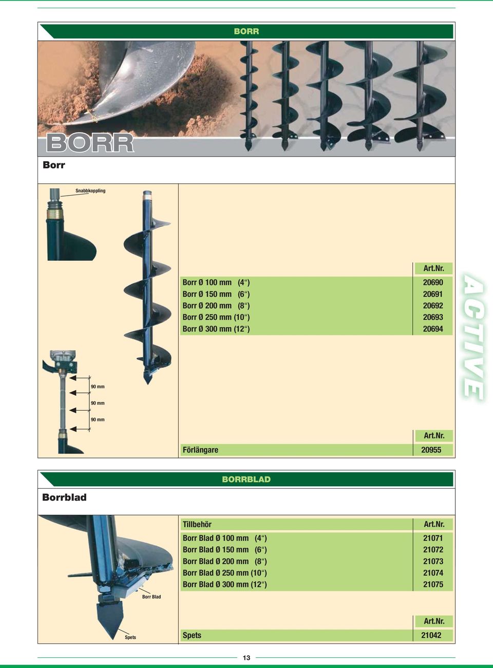 BORRBLAD Borrblad Tillbehör Borr Blad Ø 100 mm (4 ) 21071 Borr Blad Ø 150 mm (6 ) 21072 Borr Blad Ø
