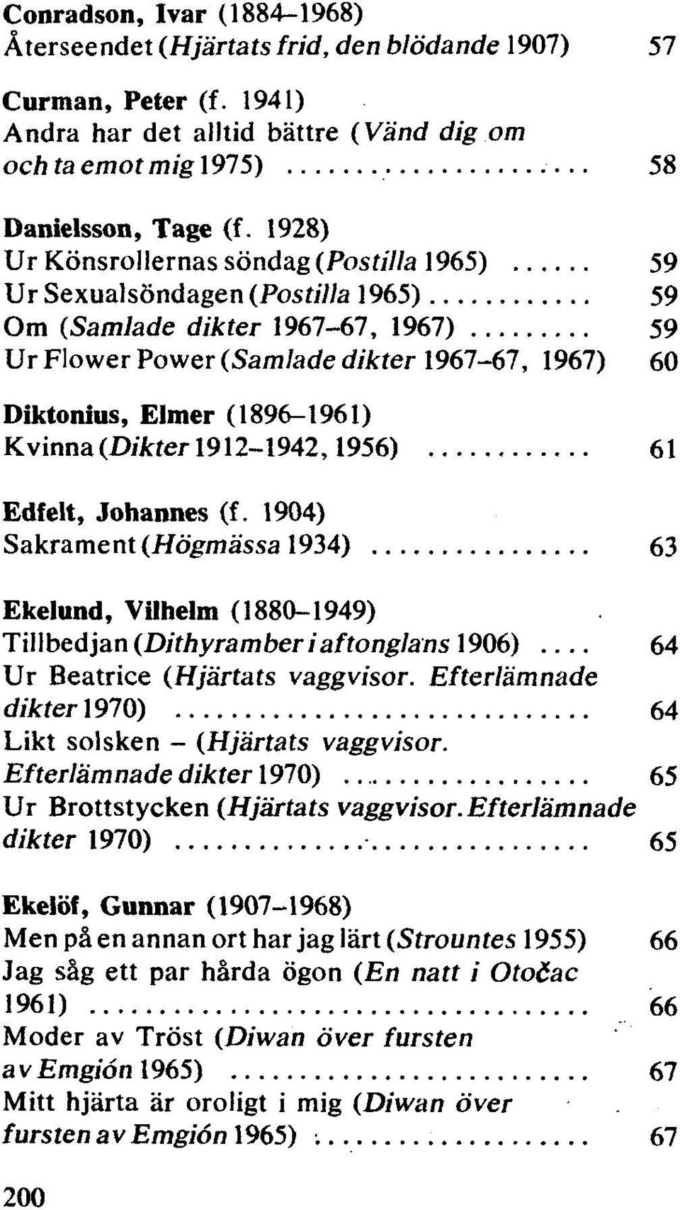 (1896-1961) Kvinna (Dikter 1912-1942,1956) 61 Edfelt, Johannes (f.