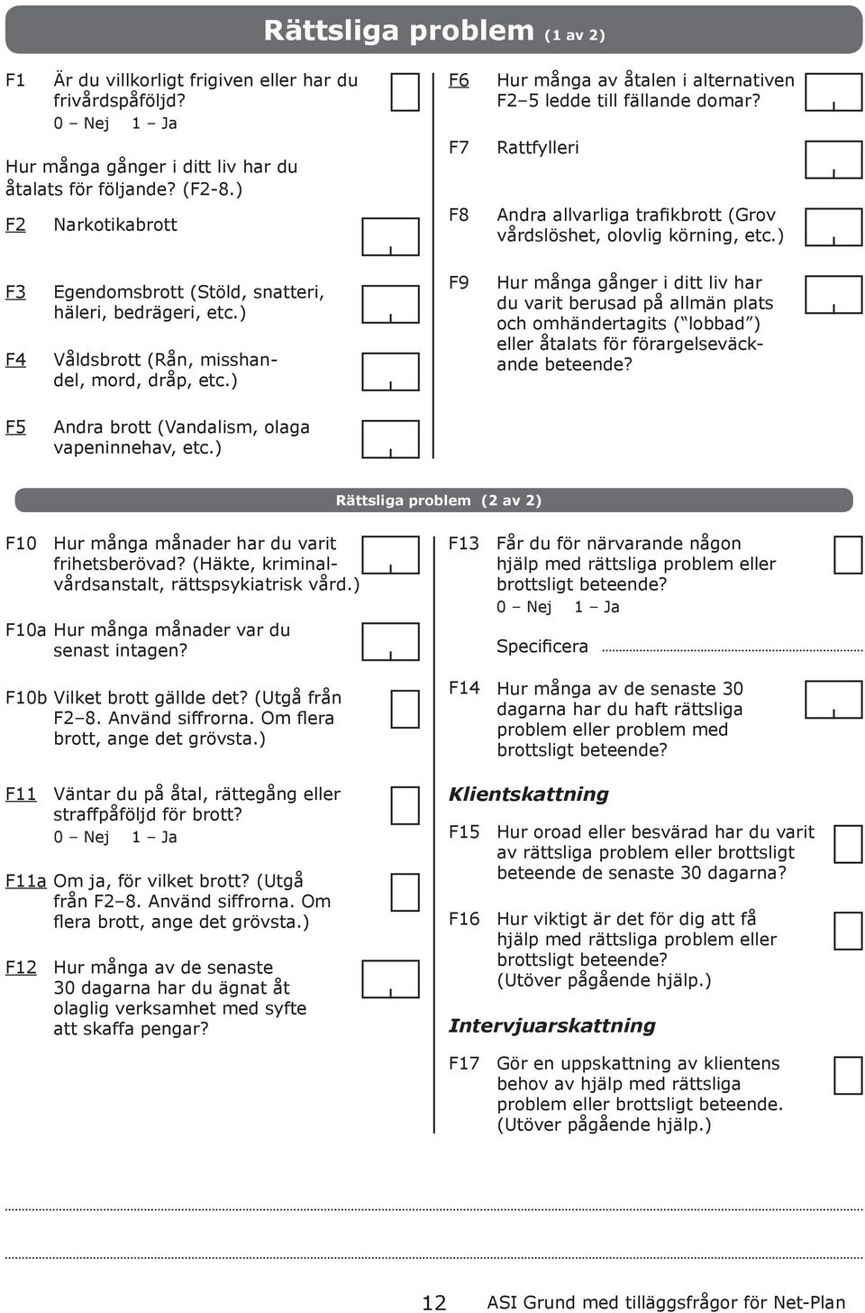 ) F3 F4 Egendomsrott (Stöld, sntteri, häleri, edrägeri, etc.) Våldsrott (Rån, misshndel, mord, dråp, etc.