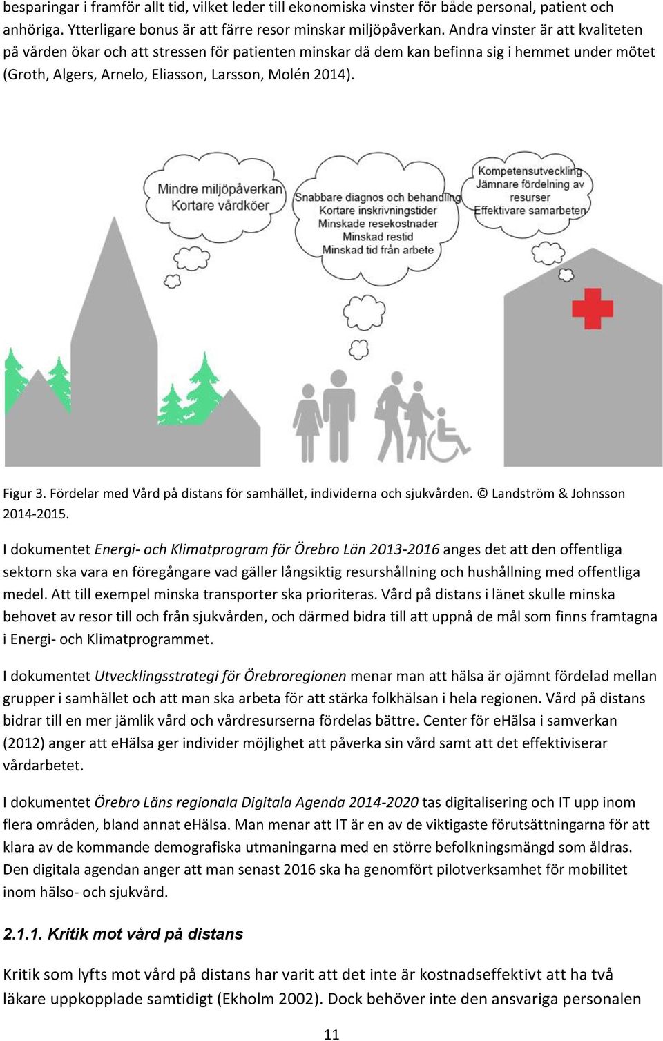 Fördelar med Vård på distans för samhället, individerna och sjukvården. Landström & Johnsson 2014-2015.