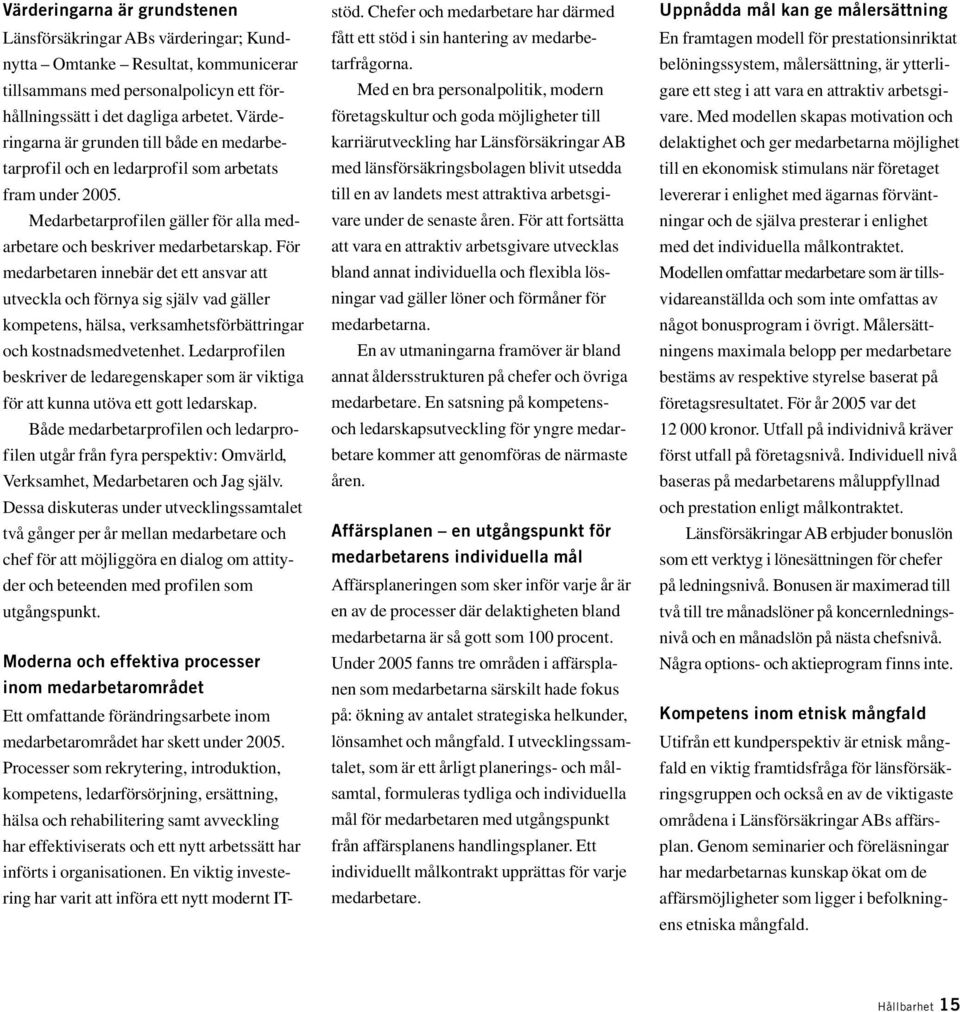 För medarbetaren innebär det ett ansvar att utveckla och förnya sig själv vad gäller kompetens, hälsa, verksamhetsförbättringar och kostnadsmedvetenhet.